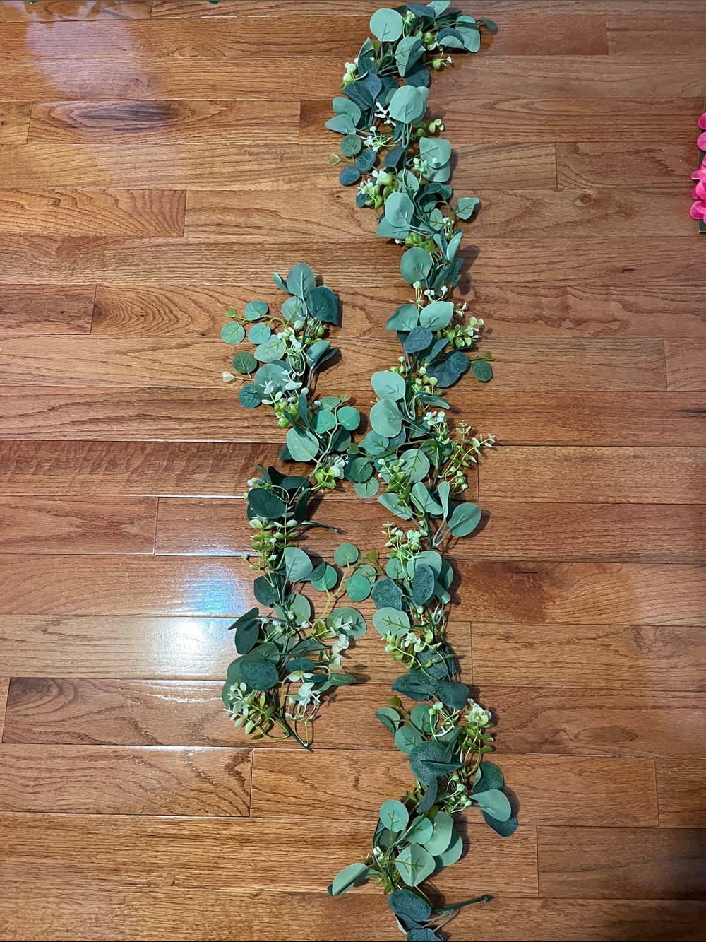 5’  & 2’ of Green/White Little Floral Garland - Like New!